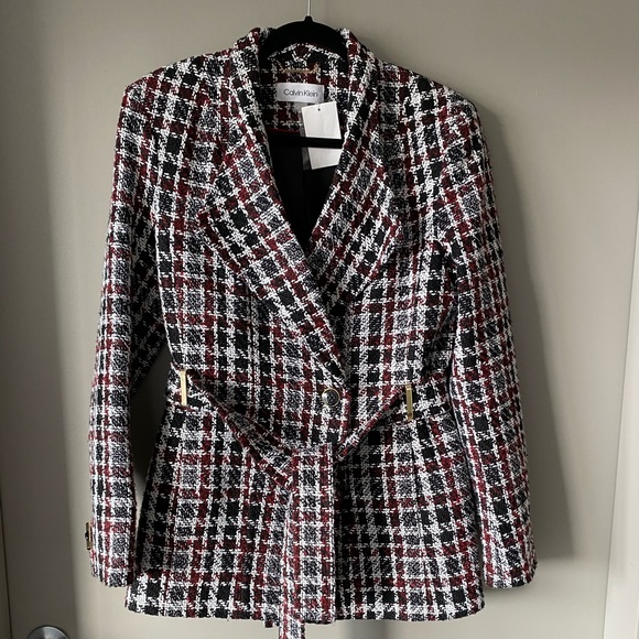 Calvin Klein Jackets & Blazers - Calvin Klein Tweed Jacket with Belt